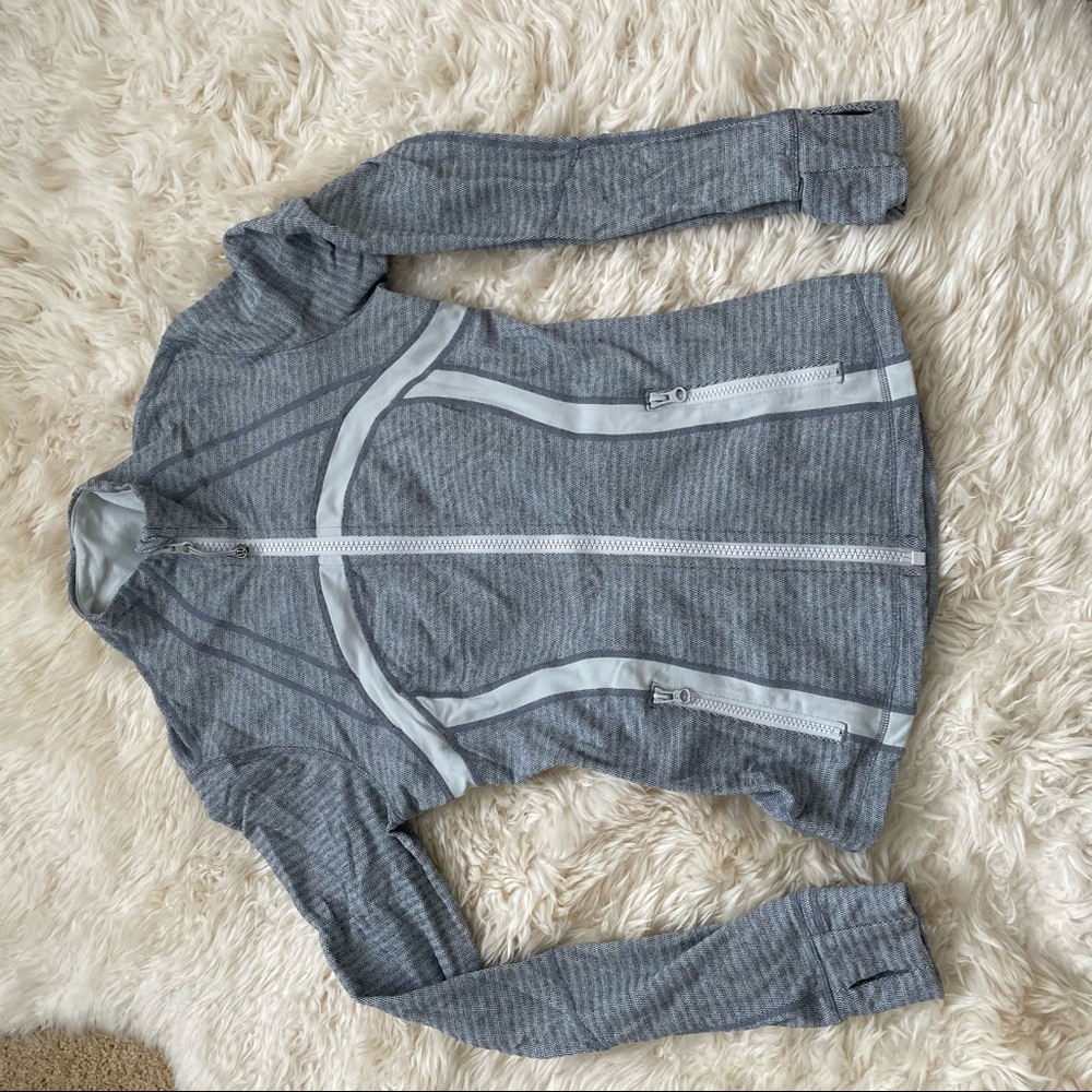 Lululemon full zip heathered gray jacket